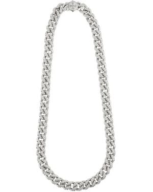 Emanuele Bicocchi Studded Curb-Chain Necklace - White