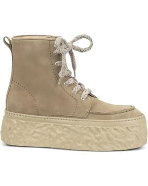 Agl Attilio Giusti Leombruni Lace-Up Platform Boots - Natural