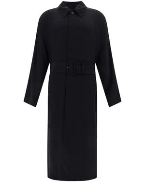Balenciaga Belted Trench Coat - Black
