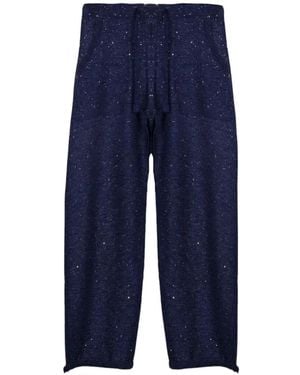 Kangra Sequin-Embellished Pants - Blue