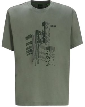 BOSS Graphic-Print T-Shirt - Green