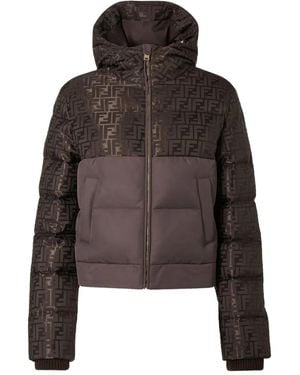Fendi Monogram Hooded Jacket - Brown