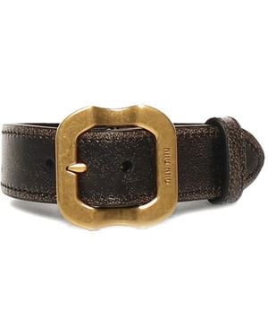 Miu Miu Lederarmband mit Schnalle - Braun