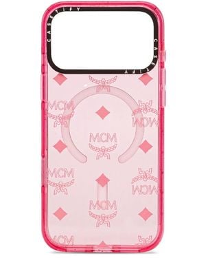 MCM Funda Para Iphone 17 Pro Con Monograma De X Casetify - Rosa