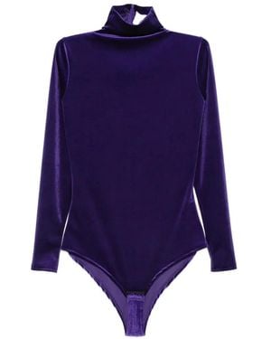 Atu Body Couture Turtleneck Long-Sleeved Bodysuit - Blue