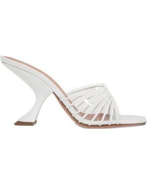 AMINA MUADDI 90Mm Mookie Slipper Sculpted-Heel Sandals - White