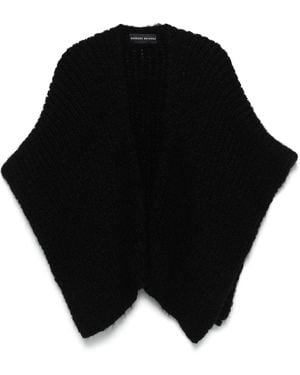 BARBARA BOLOGNA Chunky-Knit Poncho - Black