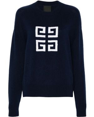 Givenchy Kaschmirpullover Mit 4G - Blau