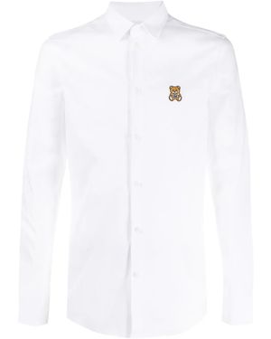 Moschino Teddy Bear-Patch Shirt - White