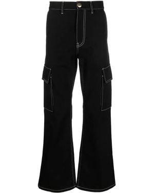 Marni Flared Cotton Chinos - Black
