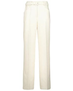 Gabriela Hearst Pantalones De Vestir Norman Con Cinturón - Blanco