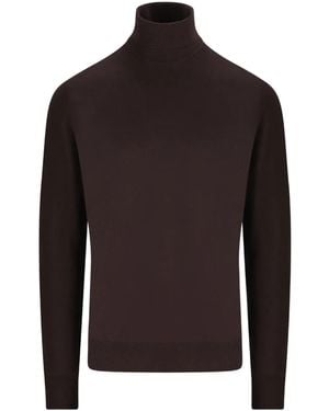 Loro Piana High-Neck Ribbed Sweater - Black