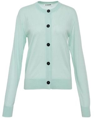 Jil Sander Crew-Neck Cardigan - Blue