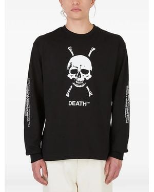 Death Cigarettes Sudadera Con Estampado Gráfico - Negro