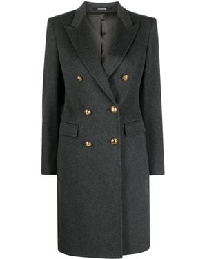 Tagliatore Paris Double Breasted Coat Clothing - Black
