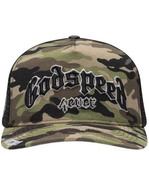 Godspeed Forever Trucker Camouflage-Print Baseball Cap - Black