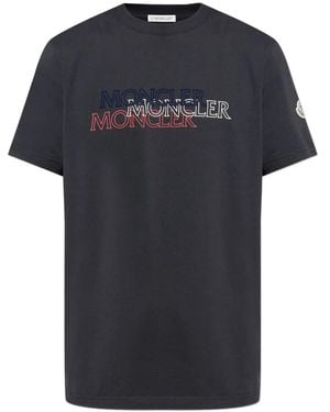 Moncler ロゴ Tシャツ - ブラック