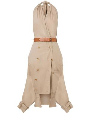 Moschino Asymmetric Midi Dress - Natural