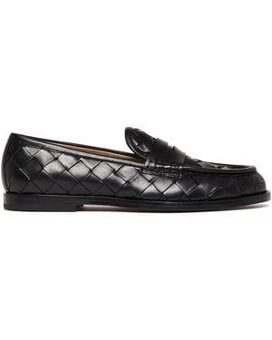 SCAROSSO Gewebte Loafer - Schwarz
