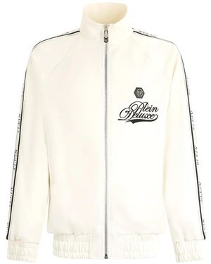Philipp Plein Signature Zip Tracksuit Jacket - Natural