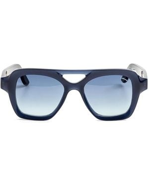 LAPIMA Samuel Geometric-Frame Sunglasses - Blue