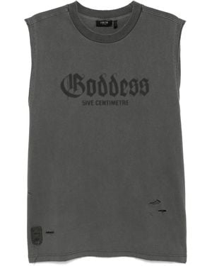 FIVE CM Graphic-Print Vest - Grey