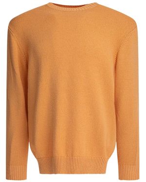 Beams Plus Round-Neck Cotton Sweater - Orange