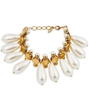 Anton Heunis Pearl-Embellished Crystal-Embellished Bracelet - Metallic