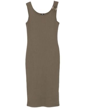 Liu Jo Midi Dress With Bejewelled Detail - Green