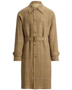 Polo Ralph Lauren Balmacaan Belted Coat - Natural