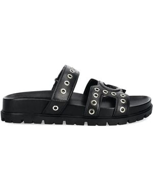 Guess Eyelet-Detail Sandals - Black