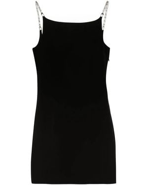 Gcds Cady Mini Dress With Logo Chain - Black