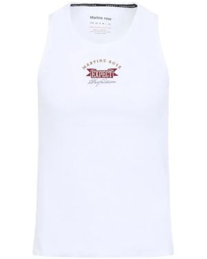 Martine Rose Logo-Print Vest - White