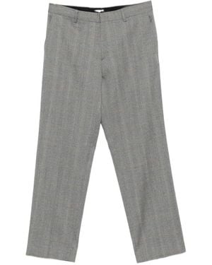 BE ABLE Prince Of Wales Check Herringbone Trousers - Grey