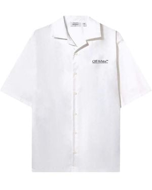 Off-White c/o Virgil Abloh Circle Off Popl Bowl Cotton Shirt - White