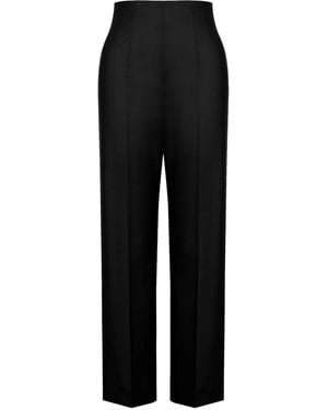 Alberta Ferretti Wool-Blend Pants - Black