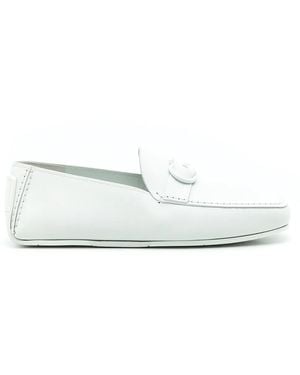 Ferragamo Ferragamo Gancini Calf Leather Slippers - White