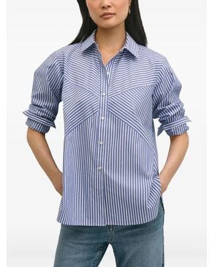 Brooks Brothers Striped Point-Collar Shirt - Blue