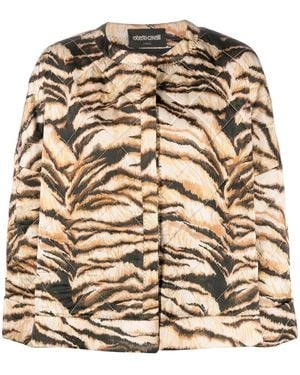Roberto Cavalli Animal-Print Jacket - Natural