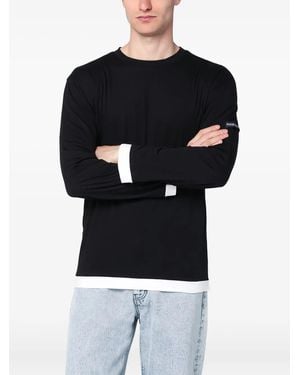 NAMACHEKO T-Shirt À Manches Longues Et Design Superposé - Noir
