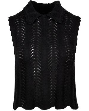 Smythe Top Club De Ganchillo - Negro