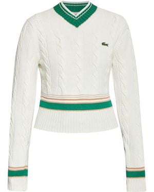 Lacoste Logo-Embroidered Jumper - Green