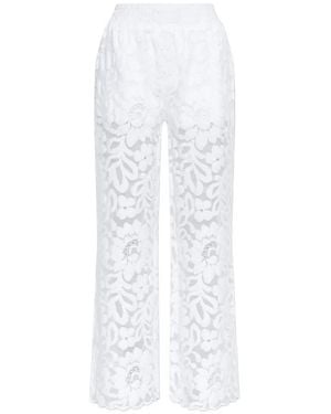 AllSaints Amelie Floral-Lace Trousers - White