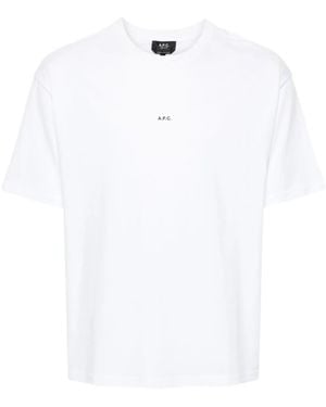 A.P.C. T-Shirt Mit Logo-Print - Weiß