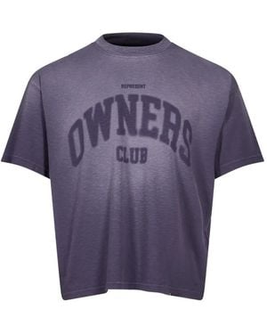 Represent Owners Club Logo-Print T-Shirt - Purple