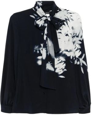Akris Wildflower シルクシャツ - ブラック