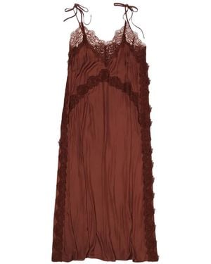 Bimba Y Lola Lace-Trim Midi Dress - Purple