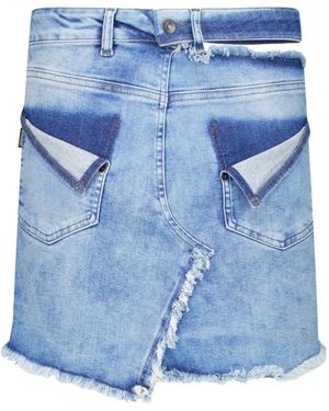 OTTOLINGER Reversed Denim Mini Skirt - Blue