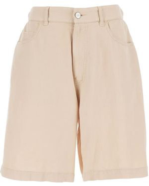 Jucca Elasticated-Waist Shorts - Natural