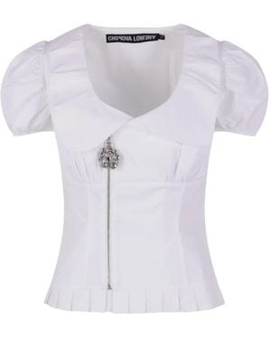 Chopova Lowena Spike Pleated Blouse - White